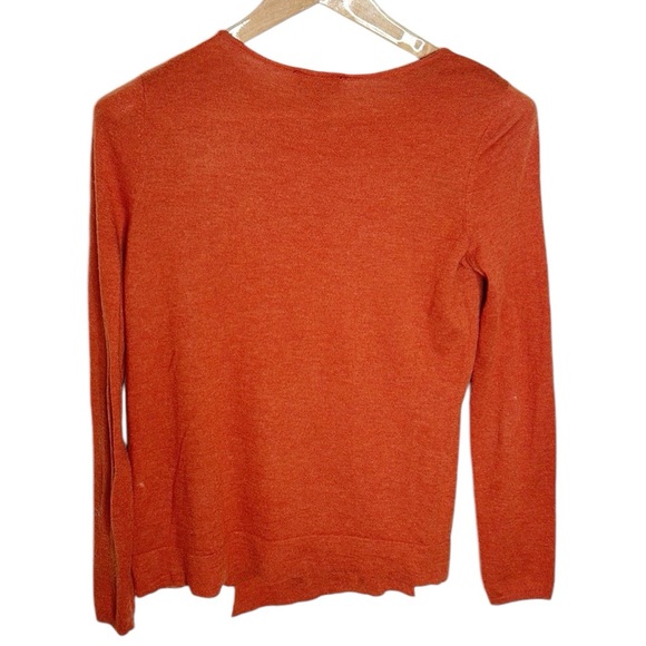 The Limited Crewneck Thin Knit Orange Layered Sweater Size S - Picture 3 of 10